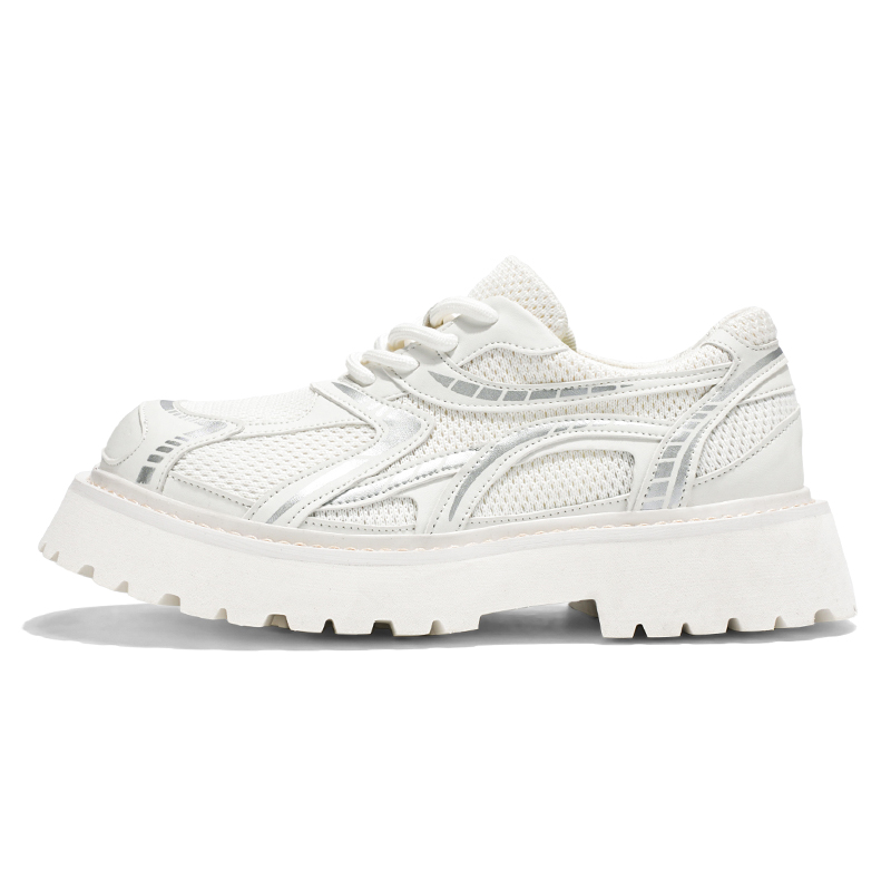 

TELENT Мужские белые низкие повседневные туфли с амортизацией, противоскользящим покрытием, цвет White