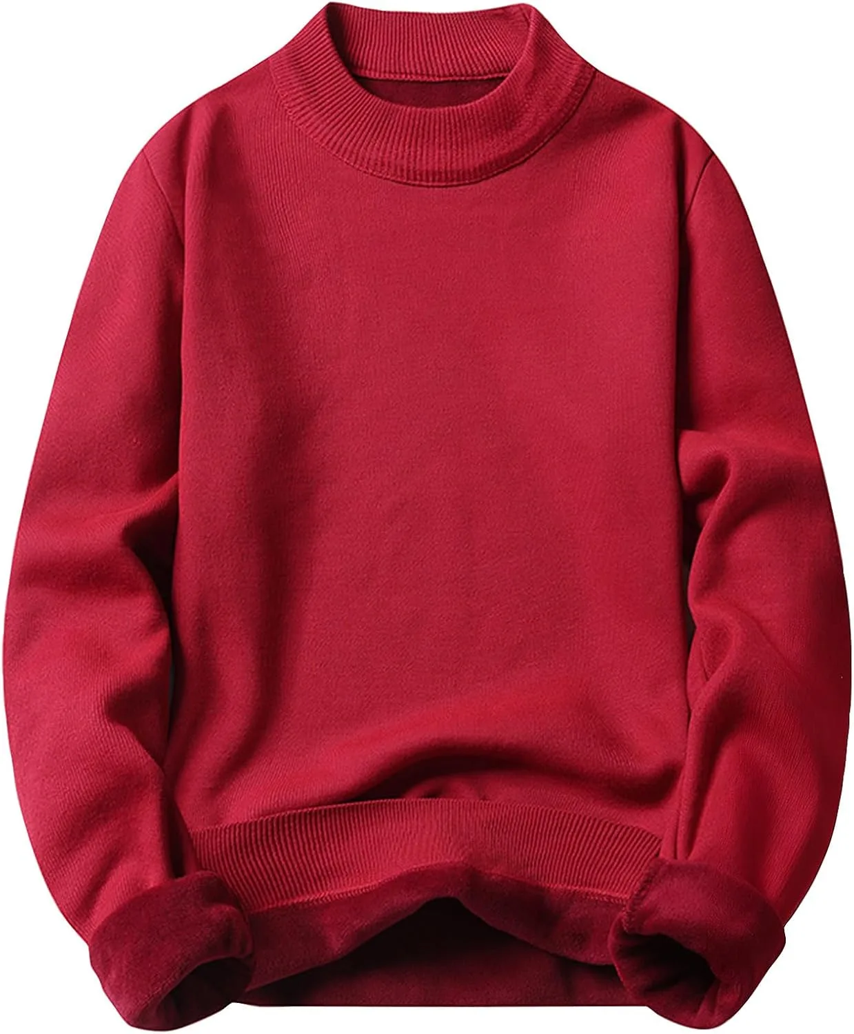 

Зимний свитер для мужчин Fluffy Plush Lined Thermal Knitting Pullover Casual Ribbed Turtleneck Slim Fuzzy FQZWONG