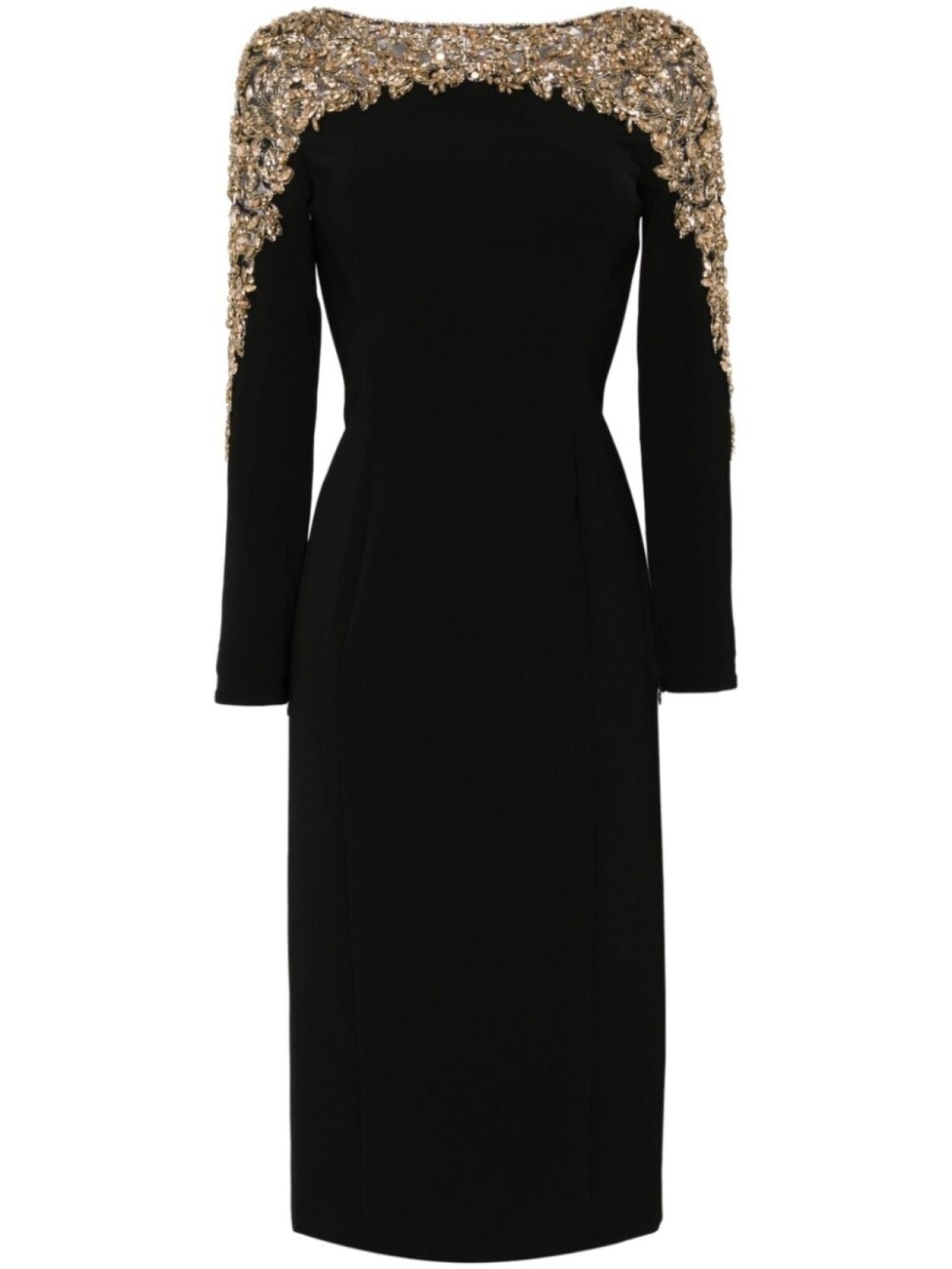 

Jenny Packham платье миди SOLSTICE с кристаллами, черный