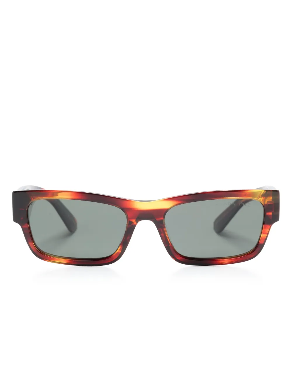

Солнцезащитные очки в прямоугольной оправе Prada Eyewear, коричневый