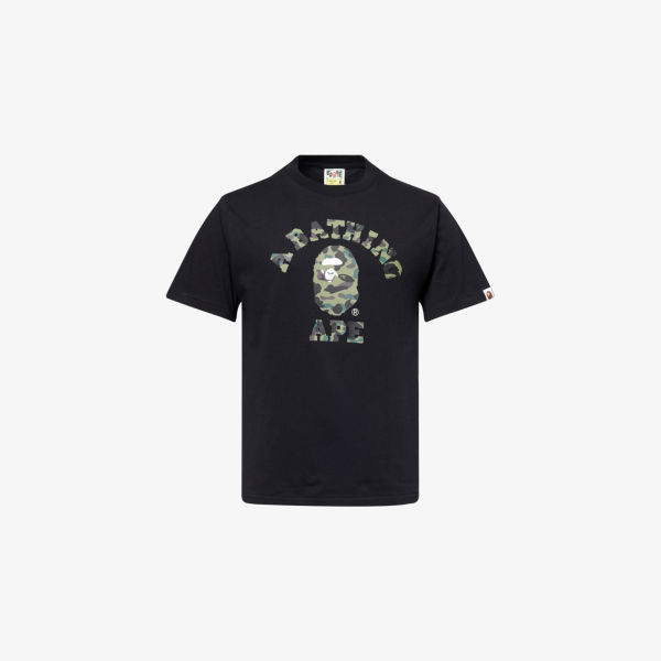 

Футболка из хлопкового джерси 1St camo college A Bathing Ape, черный