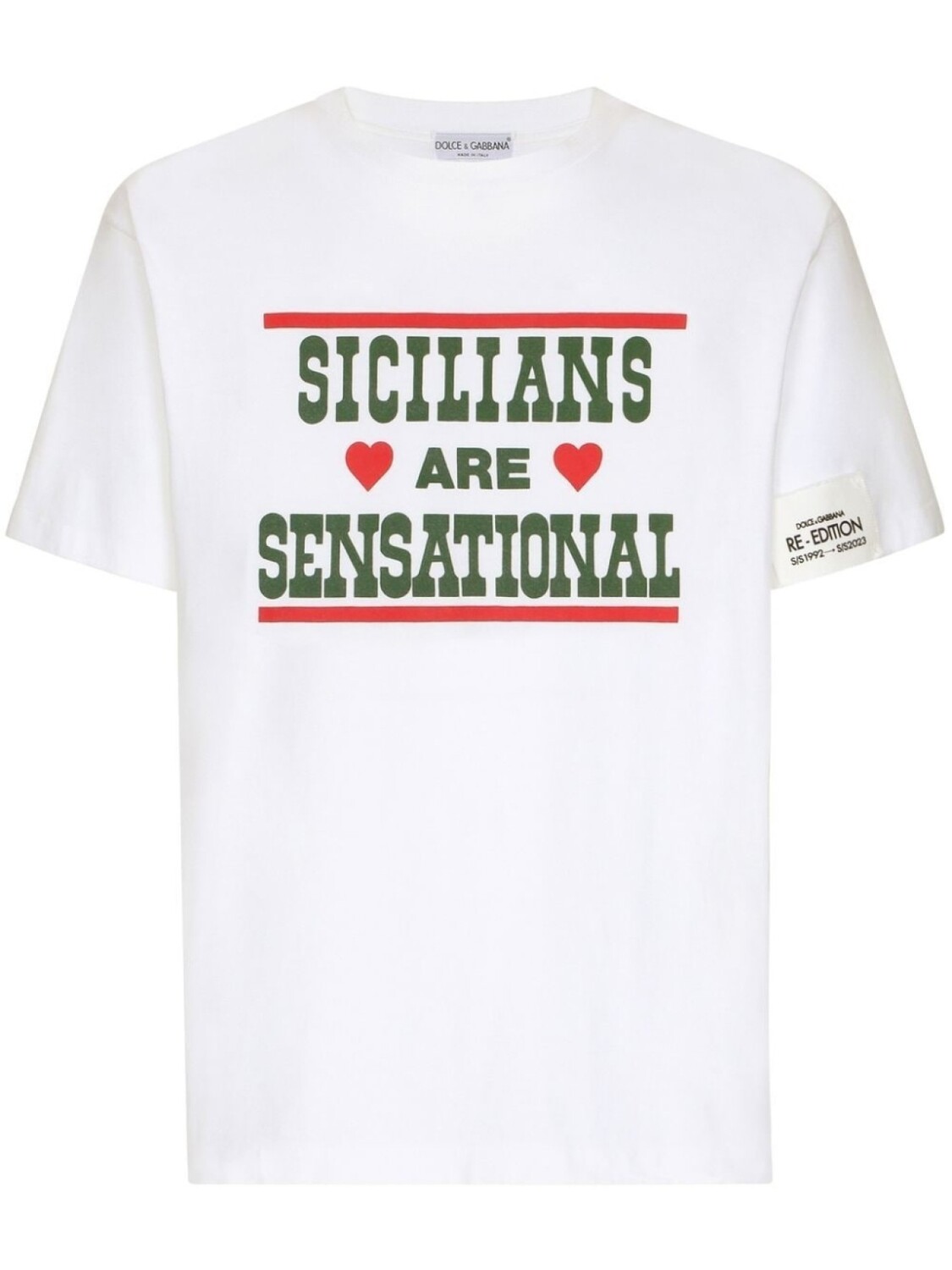 

Dolce & Gabbana graphic-print cotton T-Shirt, белый