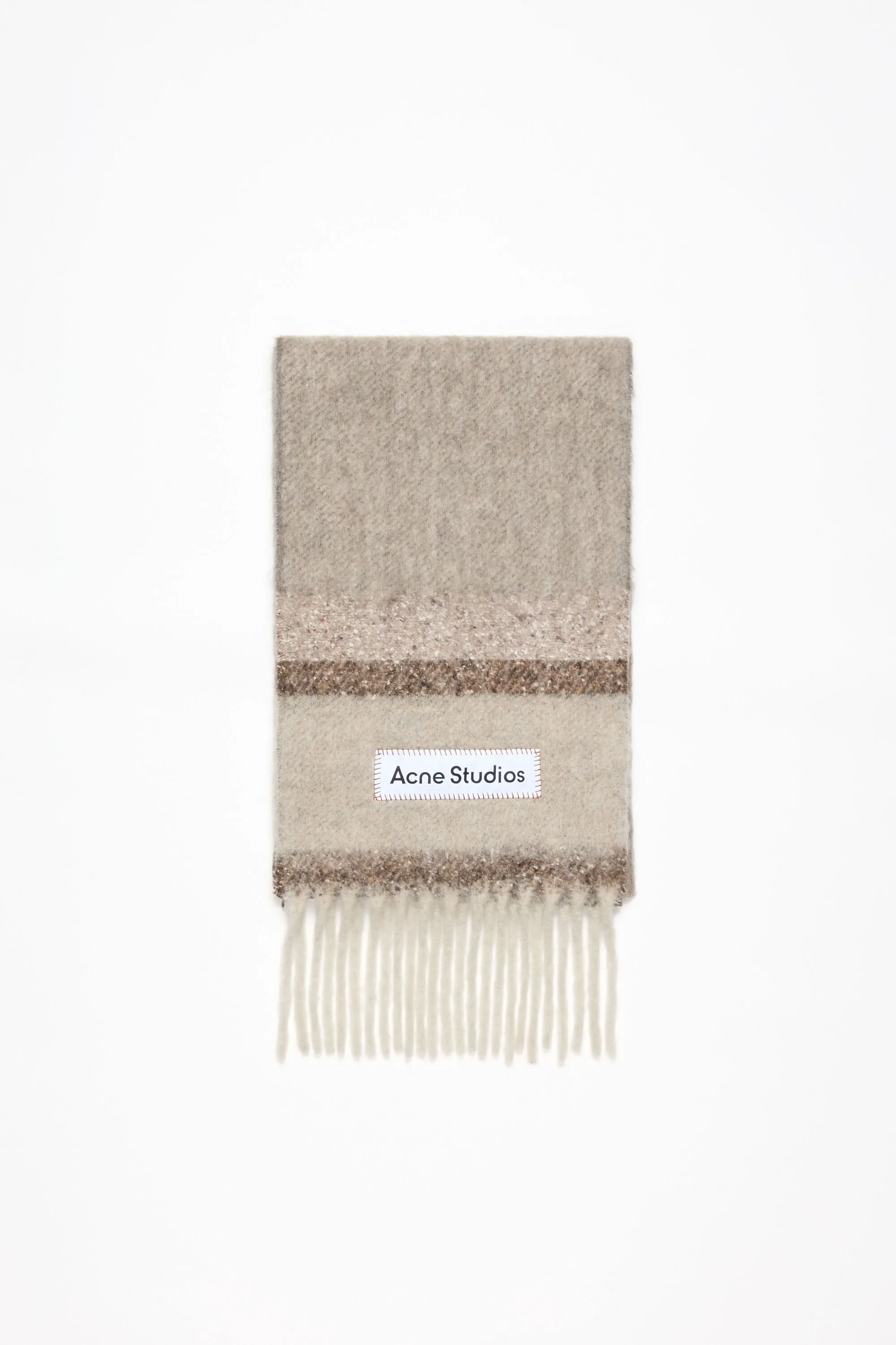 

Логотип шарфа с бахромой Acne Studios, Brown/beige