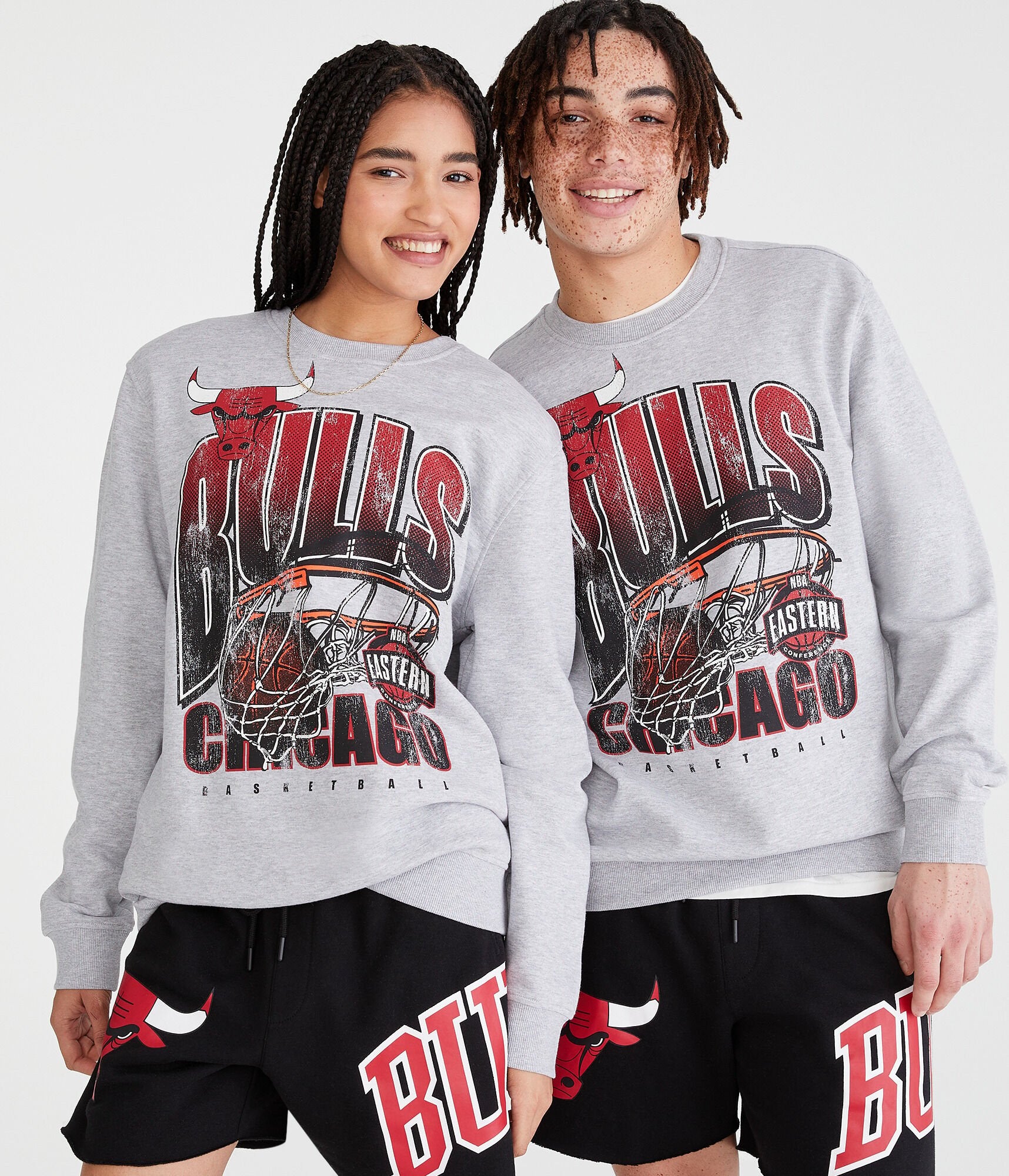 

Aeropostale Chicago Bulls Crew Толстовка, цвет light heather gray