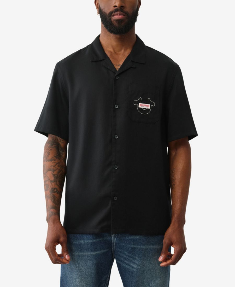 

Мужская футболка с коротким рукавом и графическим принтом в стиле кэмп True Religion, Black, Черный, Мужская футболка с коротким рукавом и графическим принтом в стиле кэмп True Religion, Black