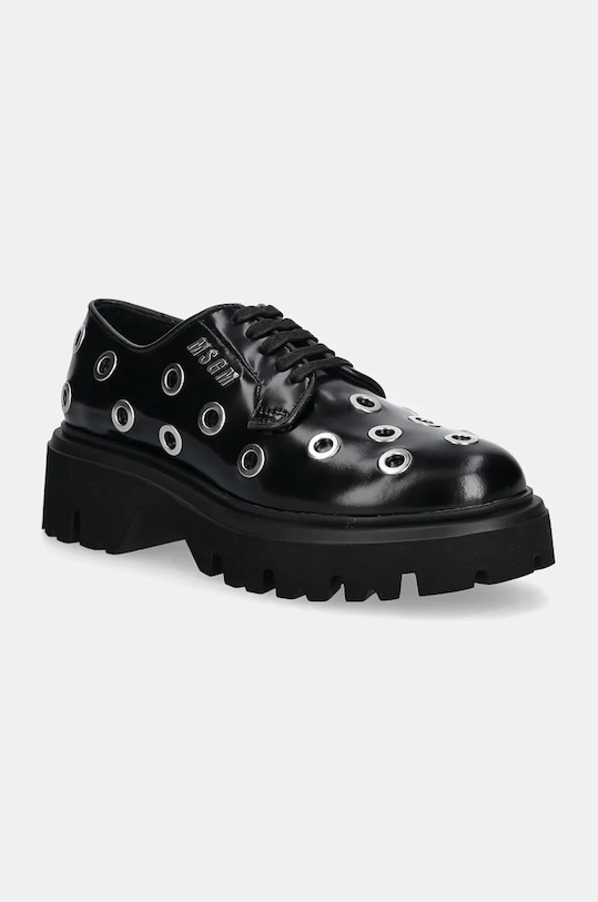 Кожаные полуботинки Msgm, черный