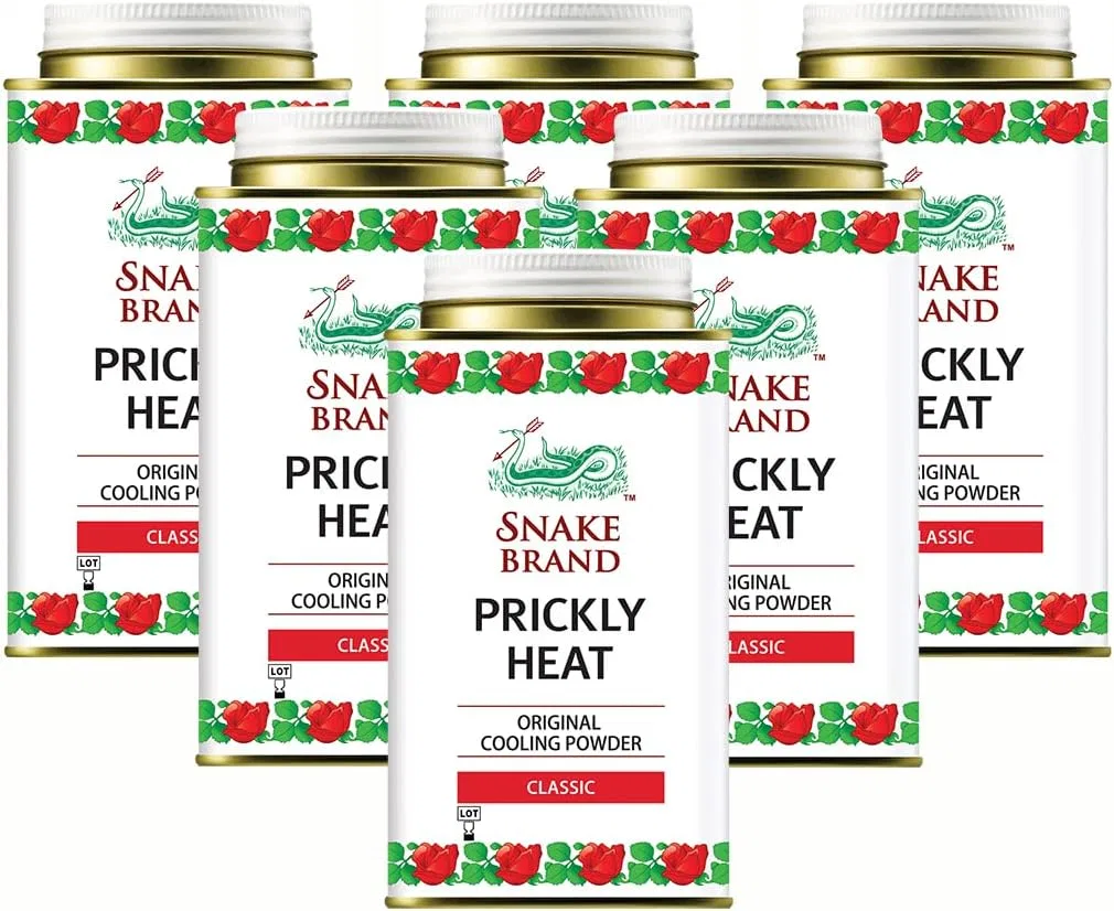 Охлаждающая присыпка Snake Brand Prickly Heat, 140 г, упаковка 6 шт. Snake Brand