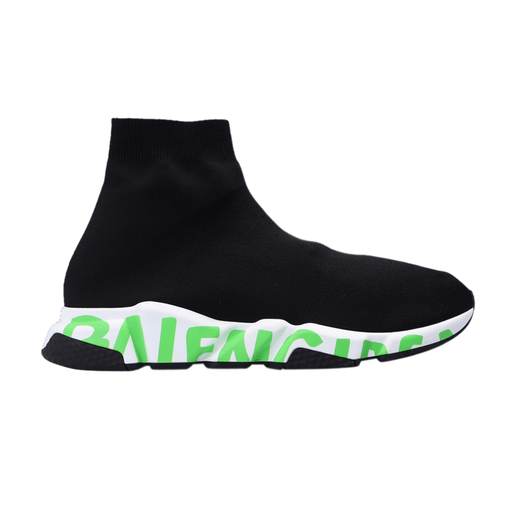 

Кроссовки Balenciaga Speed Sneaker 'Midsole Graffiti - Black Green', черный