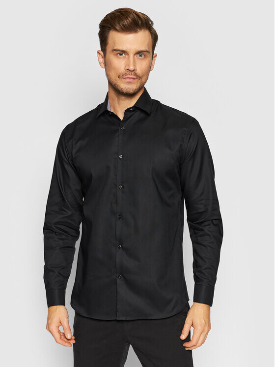 

Рубашка узкого кроя Selected Homme, черный