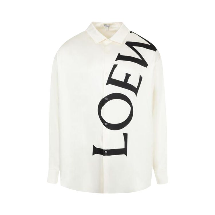 

Рубашка Loewe Long-Sleeve Silk Shirt 'White', белый