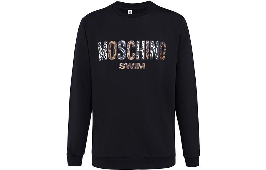 

Футболка с принтом логотипа MOSCHINO, черная