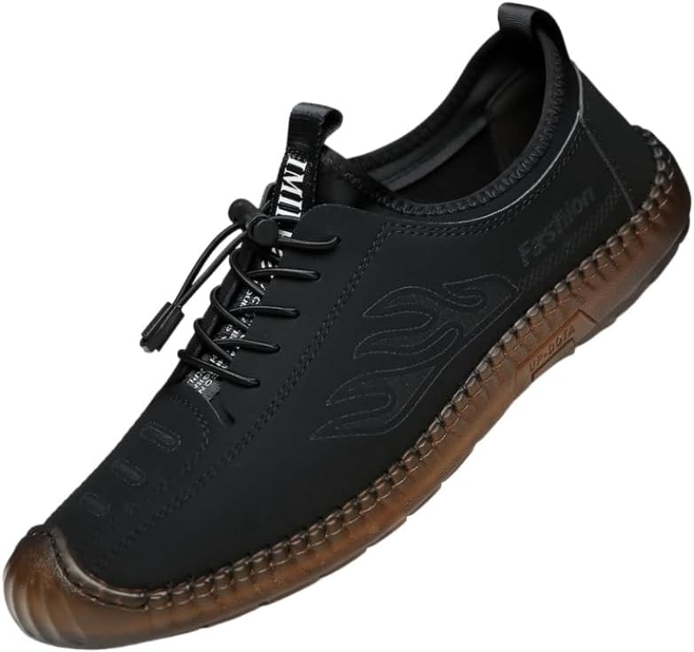 

Мужские повседневные туфли на плоской подошве - комфортные для ежедневного ношения, работы, прогулок и путешествий Fusecottc, черный