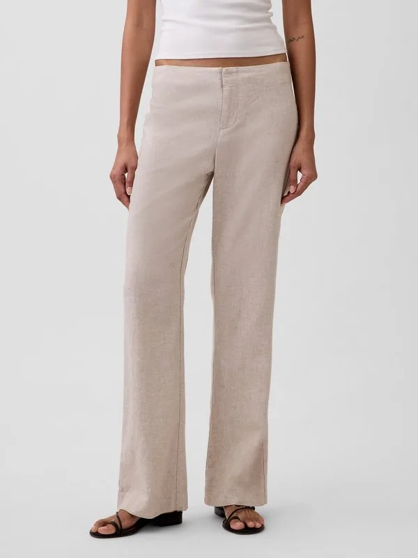 Брюки с низкой посадкой Gap, Beige