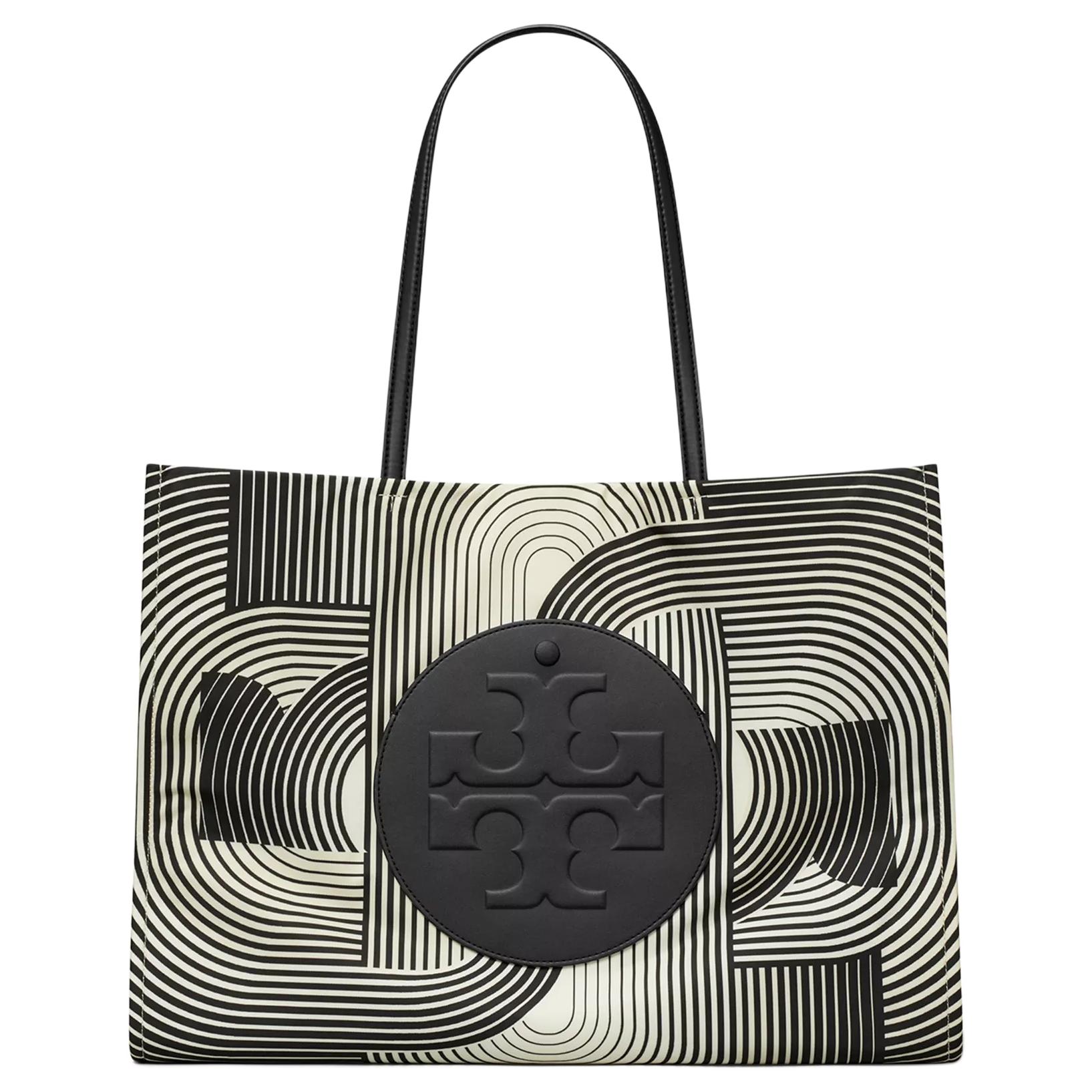 

TORY BURCH Сумка-шоппер Ella из ткани и искусственной кожи, женская, черная