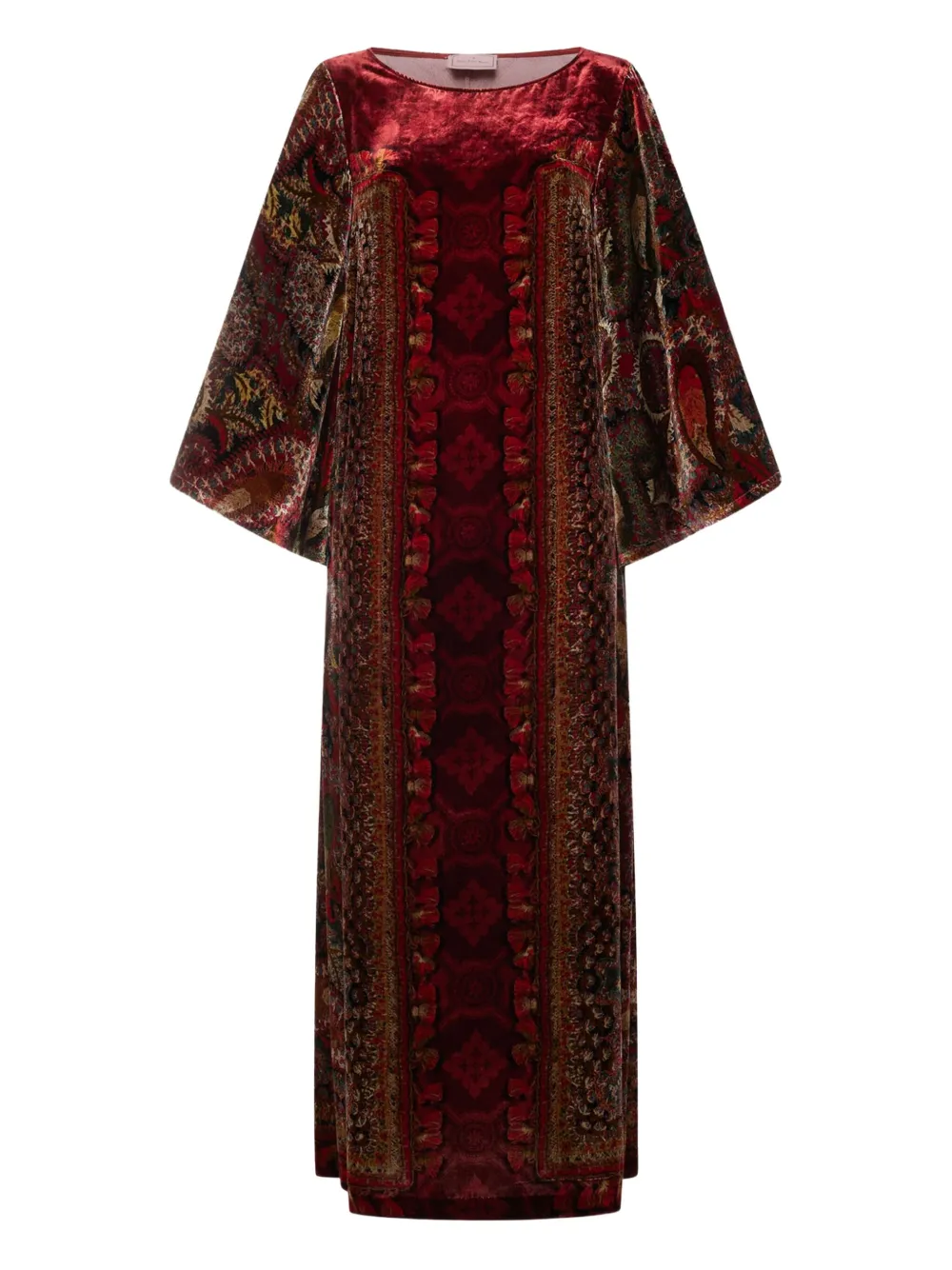 

Платье макси с геометричным узором Pierre-Louis Mascia, красный