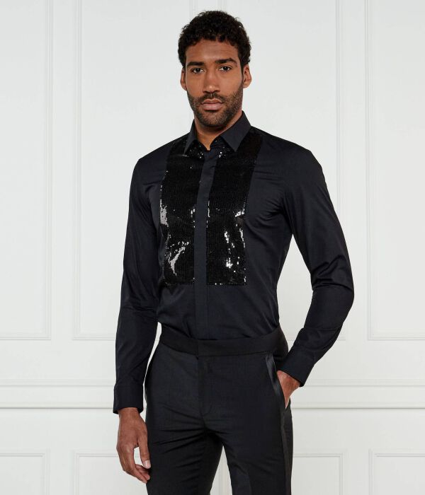

Рубашка Калилло Slim fit Hugo, черный