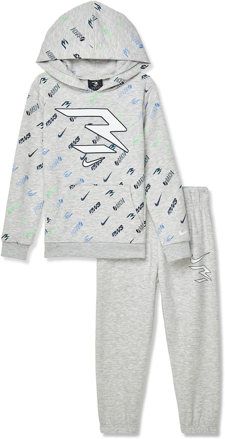 

Детский набор Nike All Over Print Pullover Set, цвет Light Gray Heather