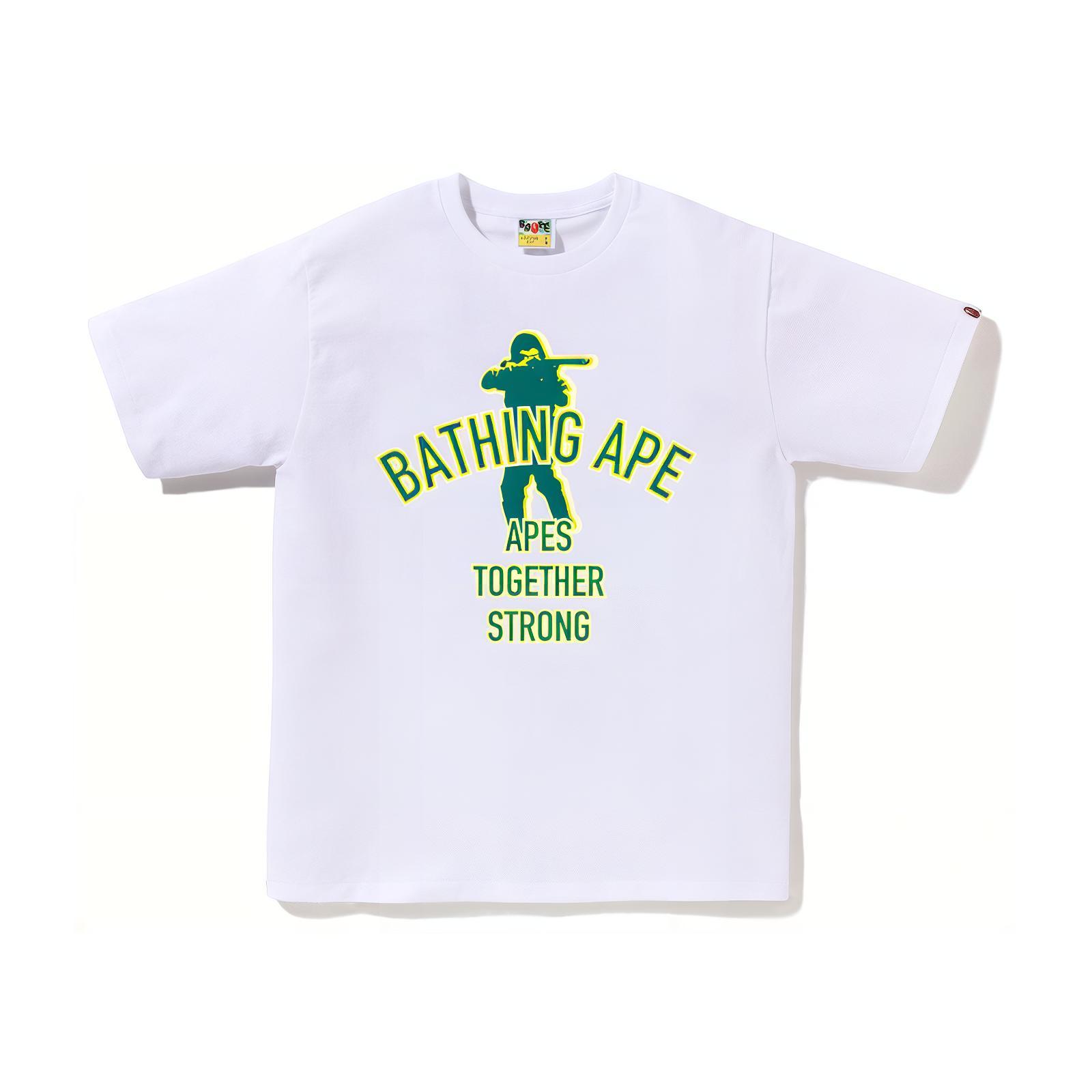 

Хлопковая футболка с логотипом A Bathing Ape, белый whx