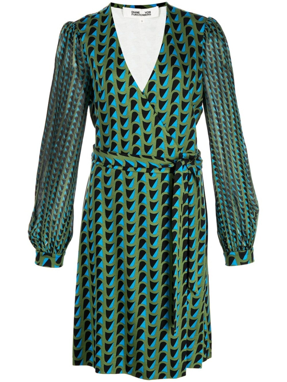 

DVF Diane von Furstenberg платье Gala с принтом, зеленый
