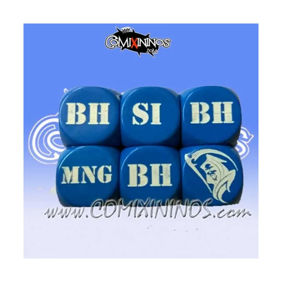 

Набор «Травма d6» — синий (2), Fantasy Football Miniatures - Dice Sets