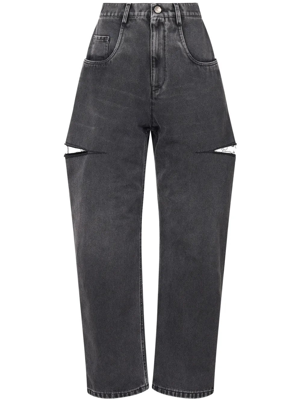 

Зауженные джинсы с завышенной талией MAISON MARGIELA, черный