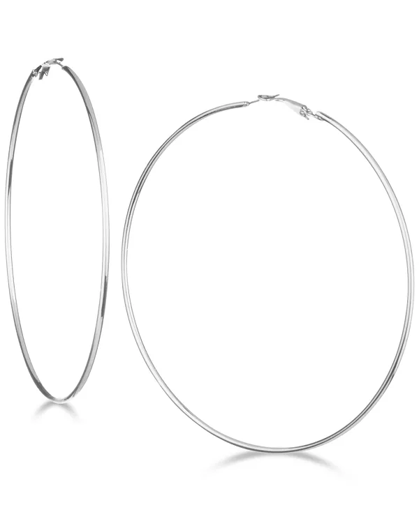 

Большие серьги-кольца 3 1/4 дюйма Guess, silver