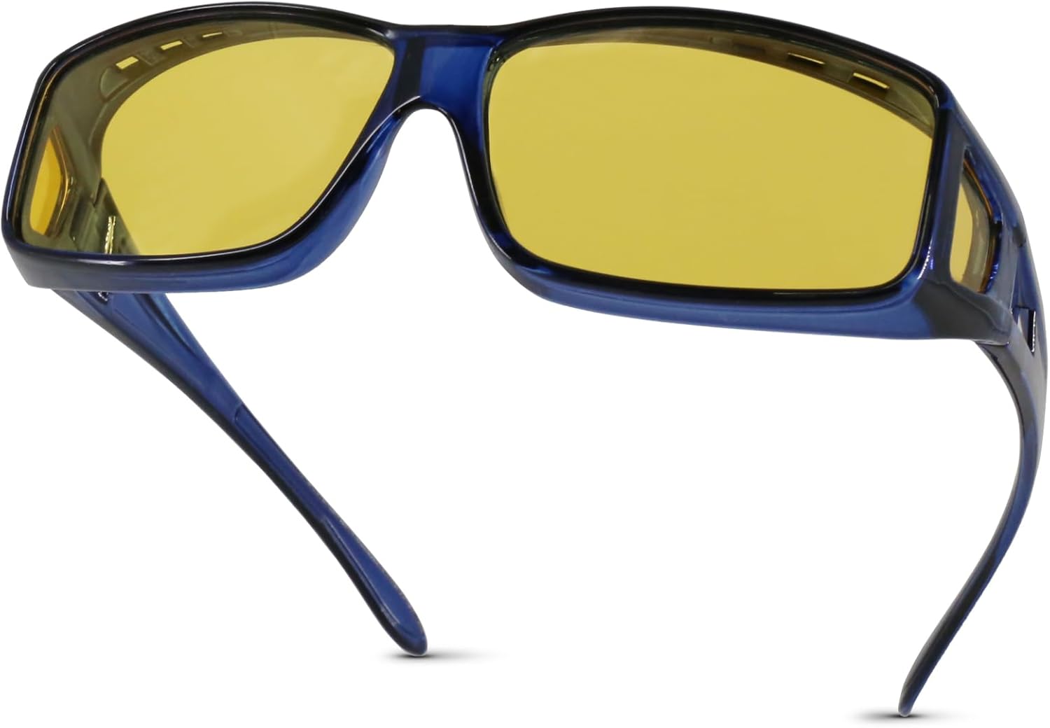 

Очки для вождения в ночное время для мужчин и женщин, надеваются поверх солнцезащитных очков, поляризованные, с защитой от бликов, HD-очки ночного видения FIMOSON, A12 Dark Blue Frame/ Night Vision Lens