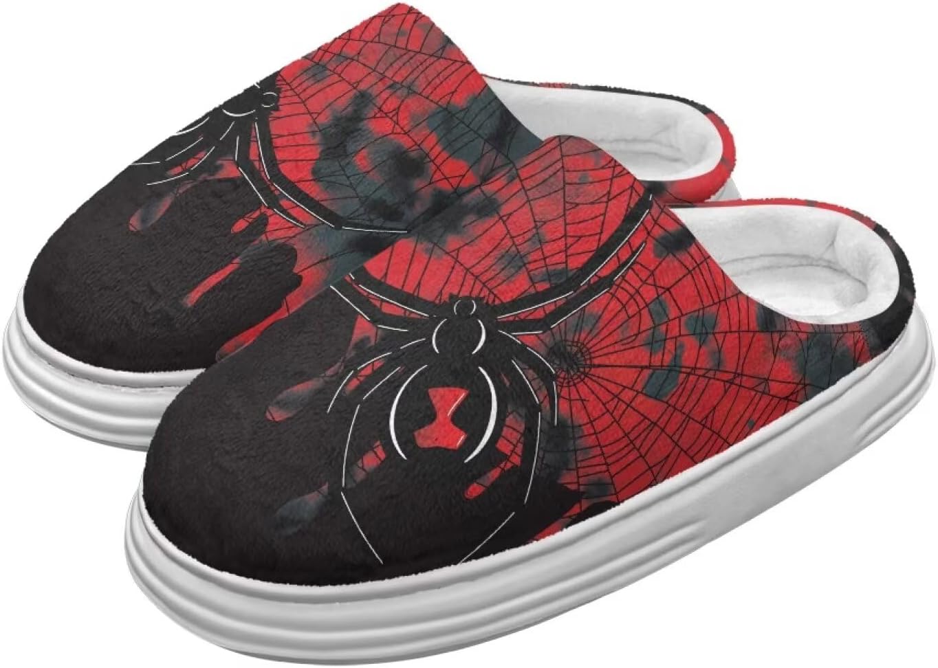 

Милые пушистые домашние тапочки для женщин и мужчин, мягкие плюшевые теплые праздничные тапочки, зимние уютные тапочки для спальни, размеры США 4-10 Chririnla, черный