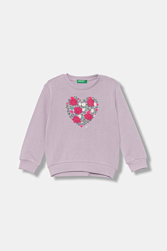 

Детская хлопковая толстовка United Colors Of Benetton, фиолетовый