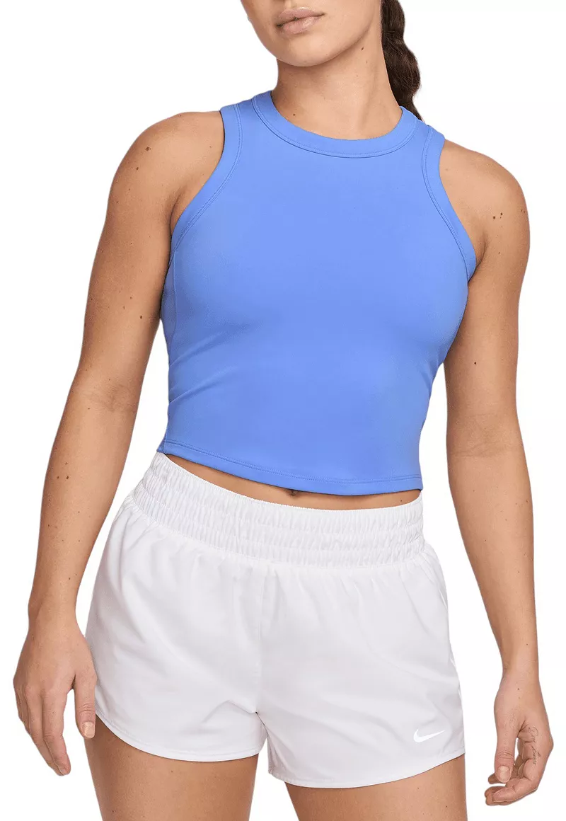 

Женская укороченная майка Nike One Fit Dri-FIT, цвет Royal Pulse