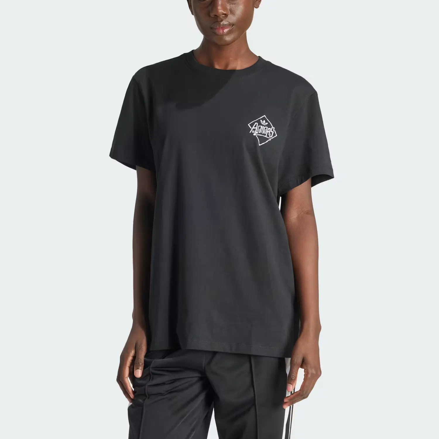 Adidas Originals Футболка женская черная — фото 3