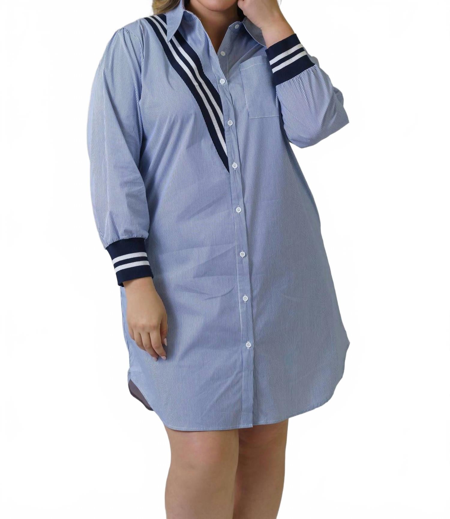 

Венна Рубашка Туника Мини Платье - Плюс В Нави Joh, темно-синий