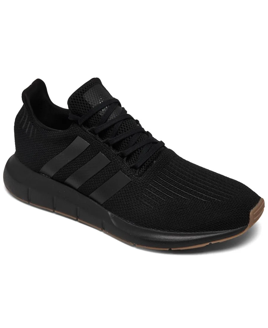Мужские повседневные кроссовки Swift Run от Finish Line Adidas, черный/gum