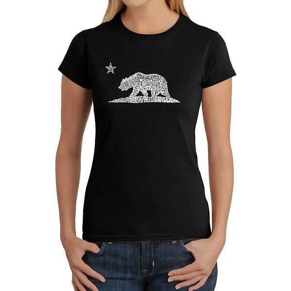 

Футболка с принтом California bear для женщин La Pop Art, Black, Черный, Футболка с принтом California bear для женщин La Pop Art, Black