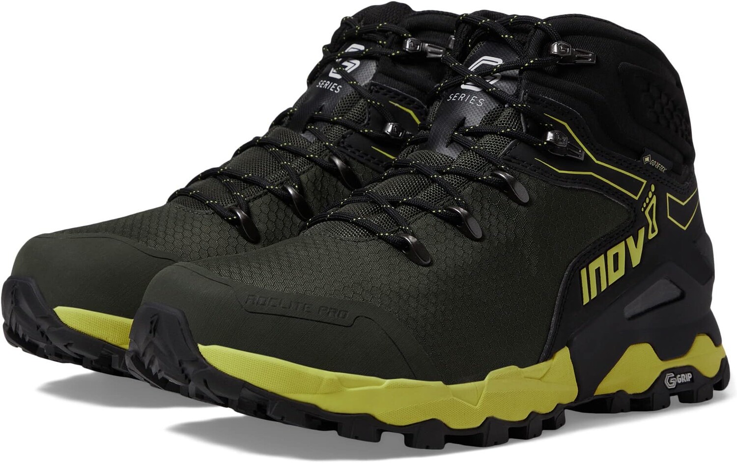 

Ботинки inov-8 Roclite Pro G 400 GTX V2, цвет Olive/Black/Yellow