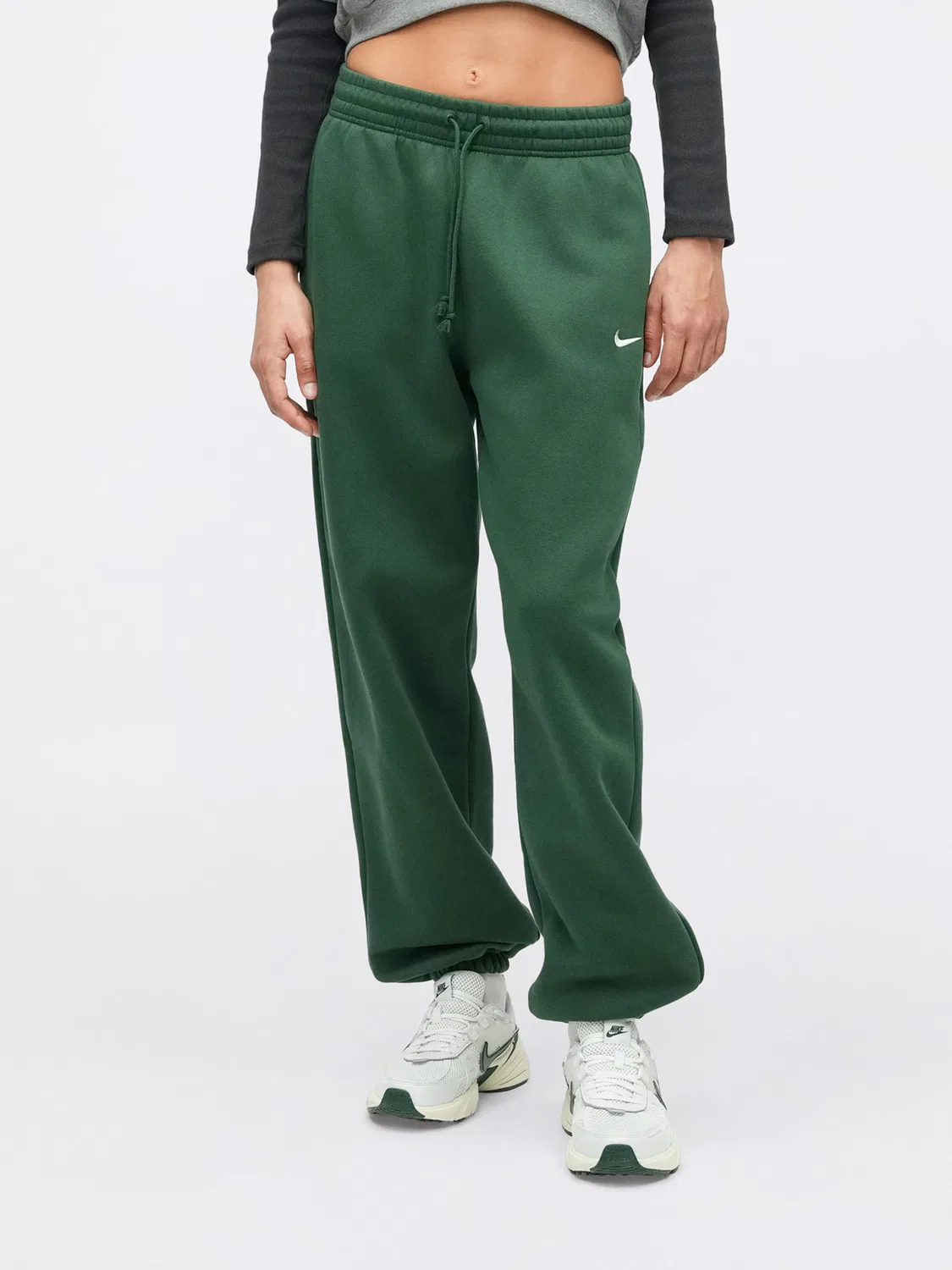 Зауженные брюки 'Феникс Флис' Nike Sportswear, Dark Green — фото 2
