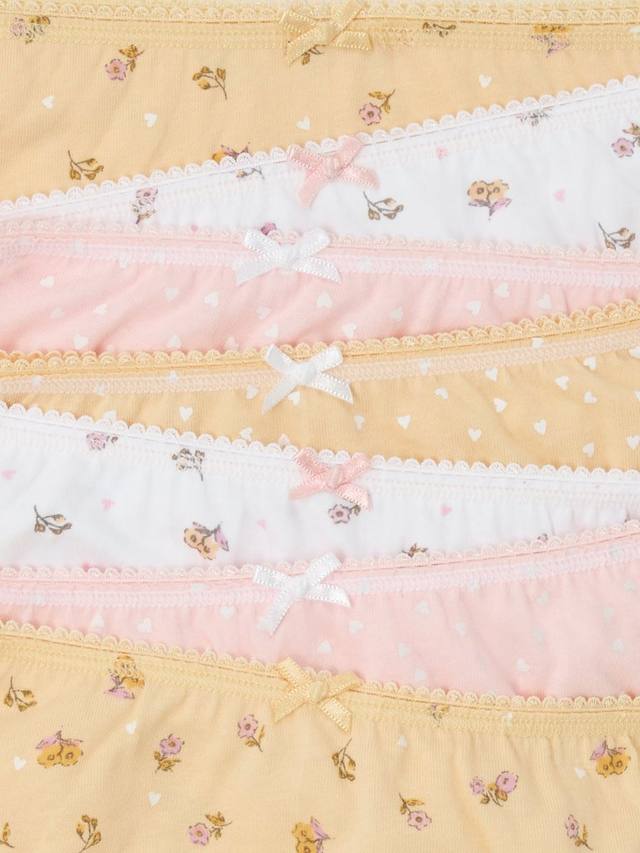 Детские трусики с цветочным принтом John Lewis, Pack of 7, Multi — фото 2