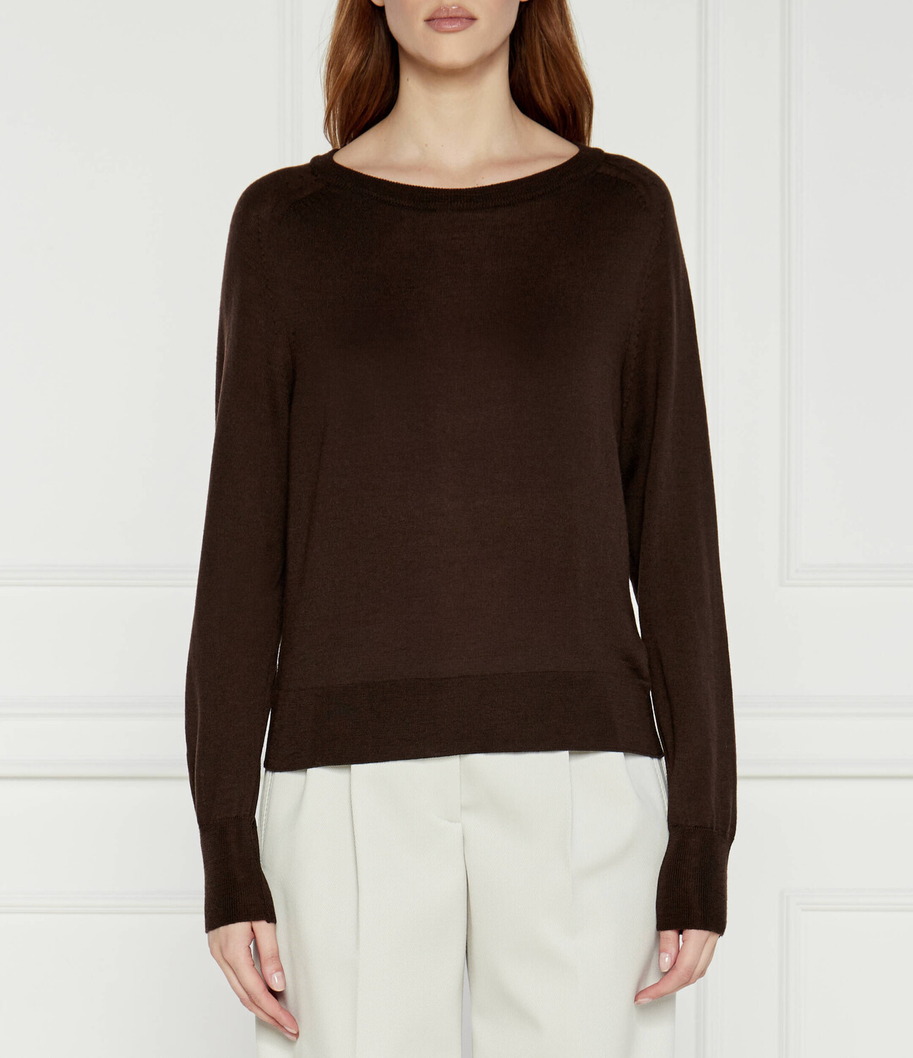 

Свитер из шерсти Max Mara Leisure Regular Fit, коричневый