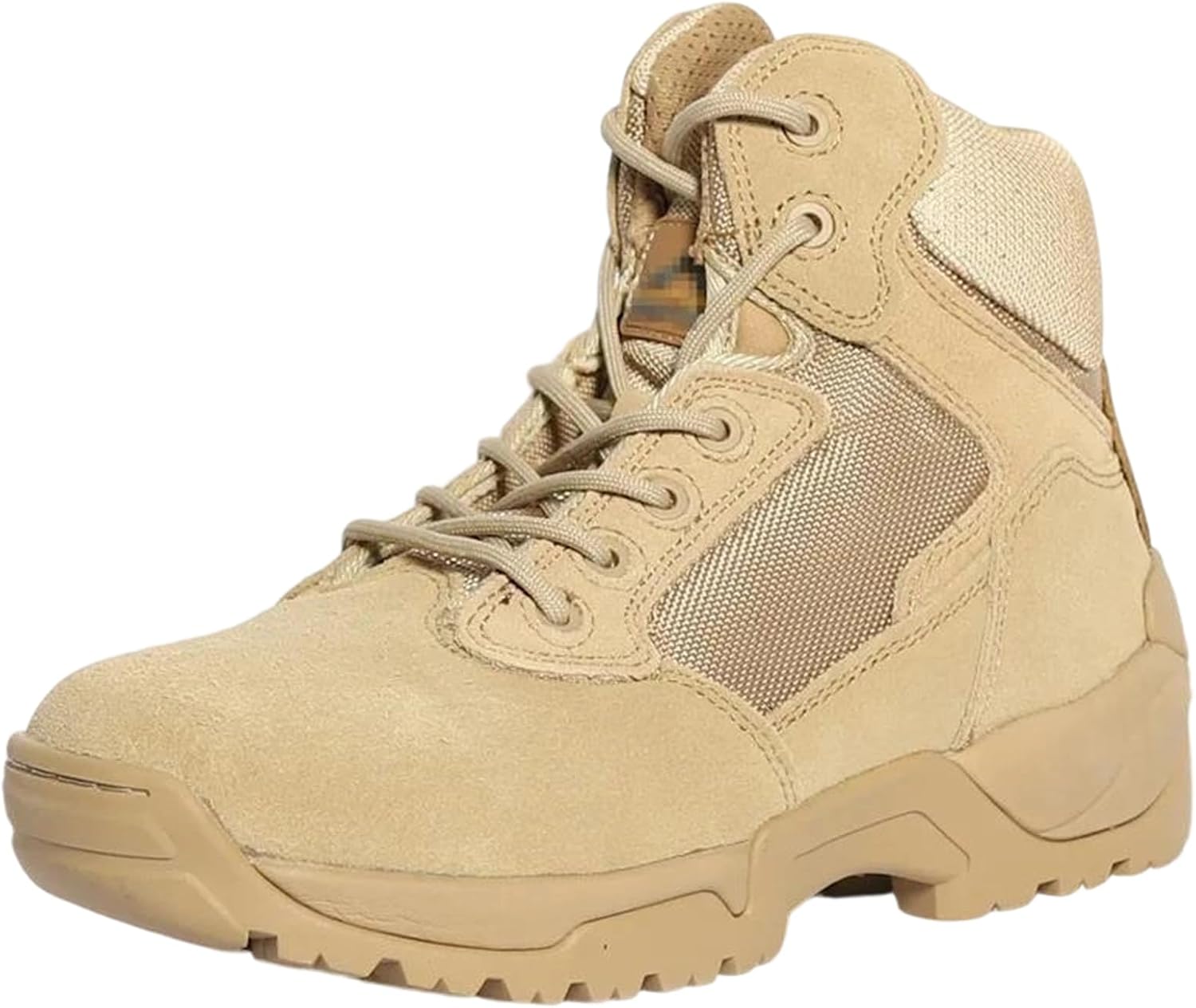 

Мужские тактические ботинки до середины голени, водонепроницаемые, из микрофибры и кожи, на шнуровке, для боевых действий, работы на открытом воздухе и тренировок Alloaone, Sand