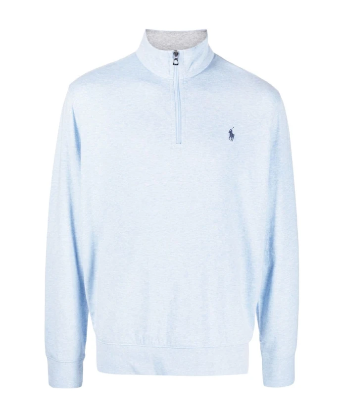 

Свитер двойной вязки с застежкой-молнией до середины груди Polo Ralph Lauren, синий