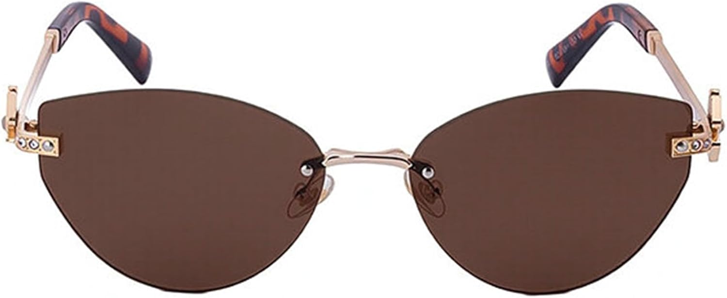 

Солнцезащитные очки Helena Bling со стразами для женщин, очки «кошачий глаз», модные солнцезащитные очки с бриллиантами, защита от ультрафиолета UV400, металлические очки, C3