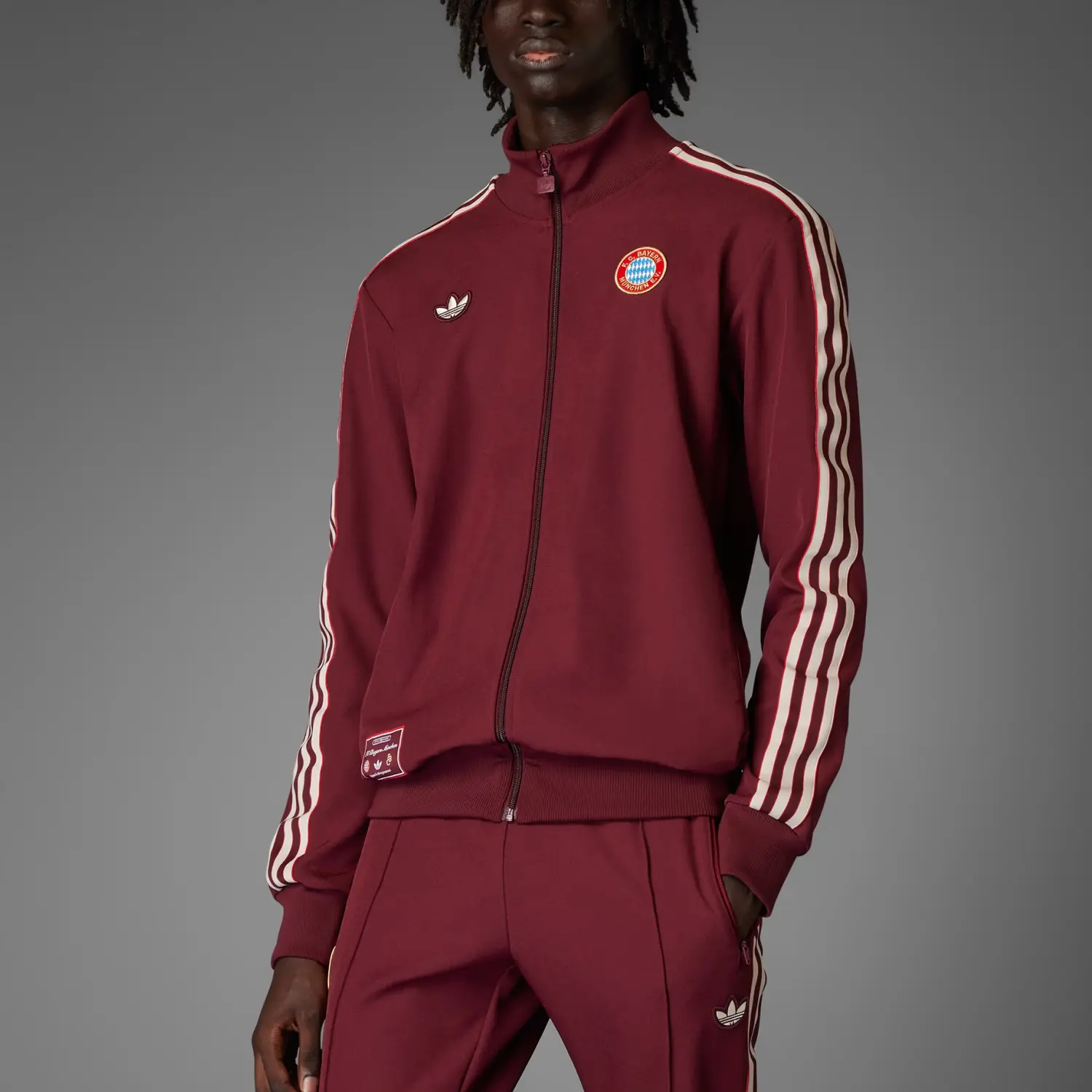 Adidas With AdiClub Fc Bayern Terrace Icons Track Top, Red — фото 4