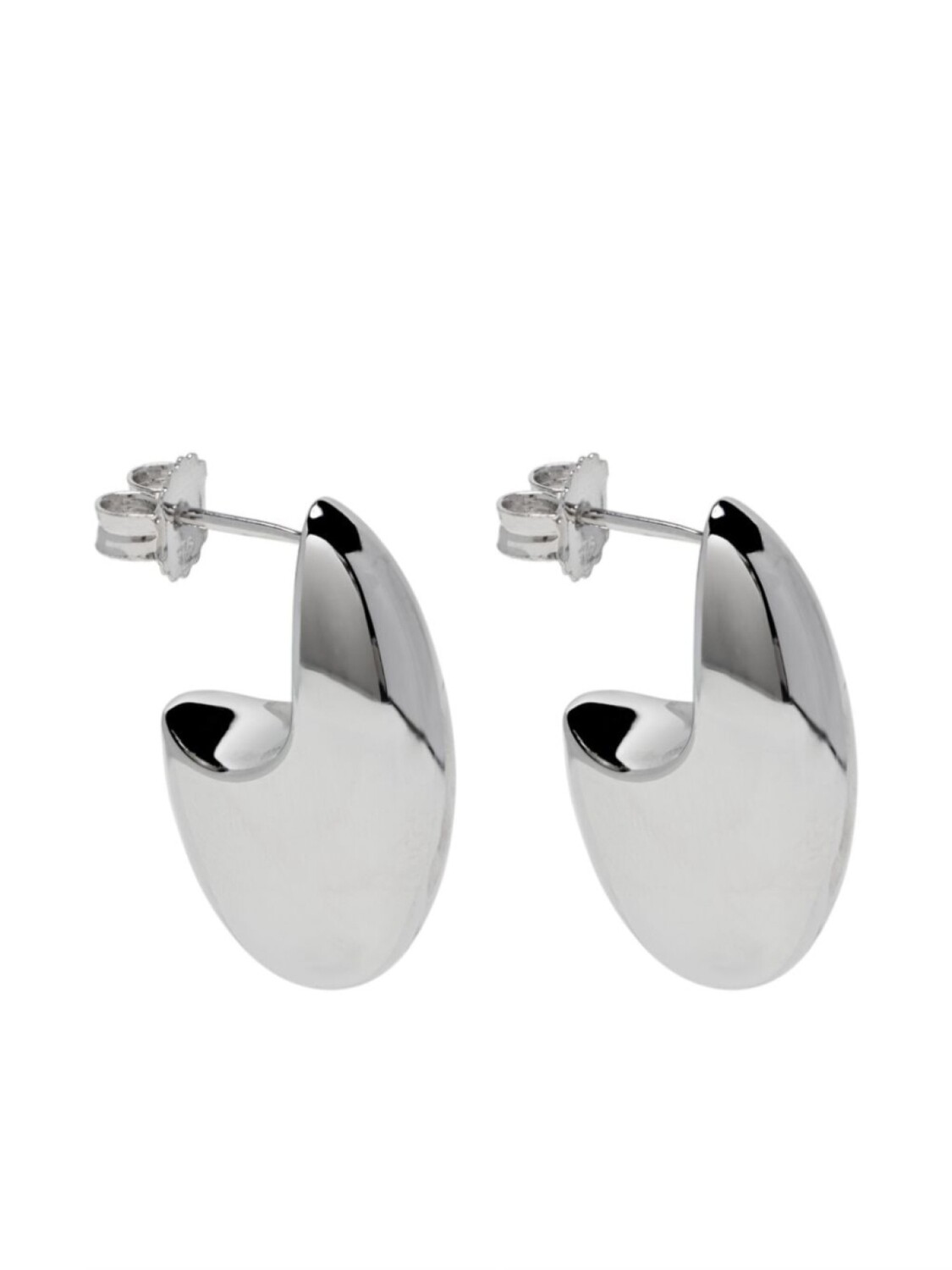 

Серьги с полированной отделкой Pebble Otiumberg, серебряный