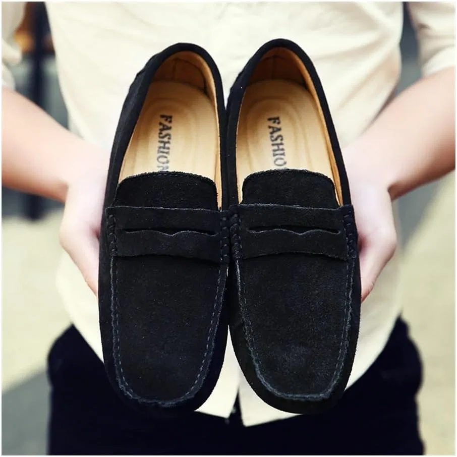 Лоферы мужские, легкие, Boat Shoes, черный TEDALIHAO — фото 3
