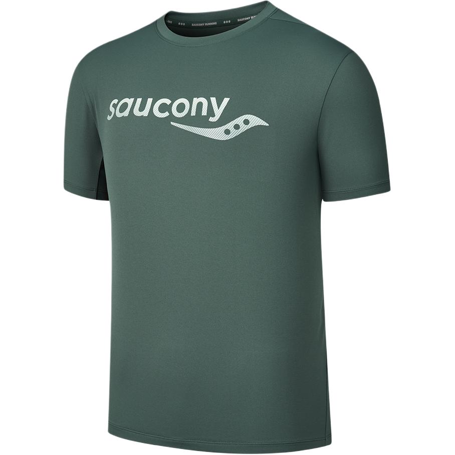 

Saucony Беговая футболка унисекс, цвет павлиний зеленый