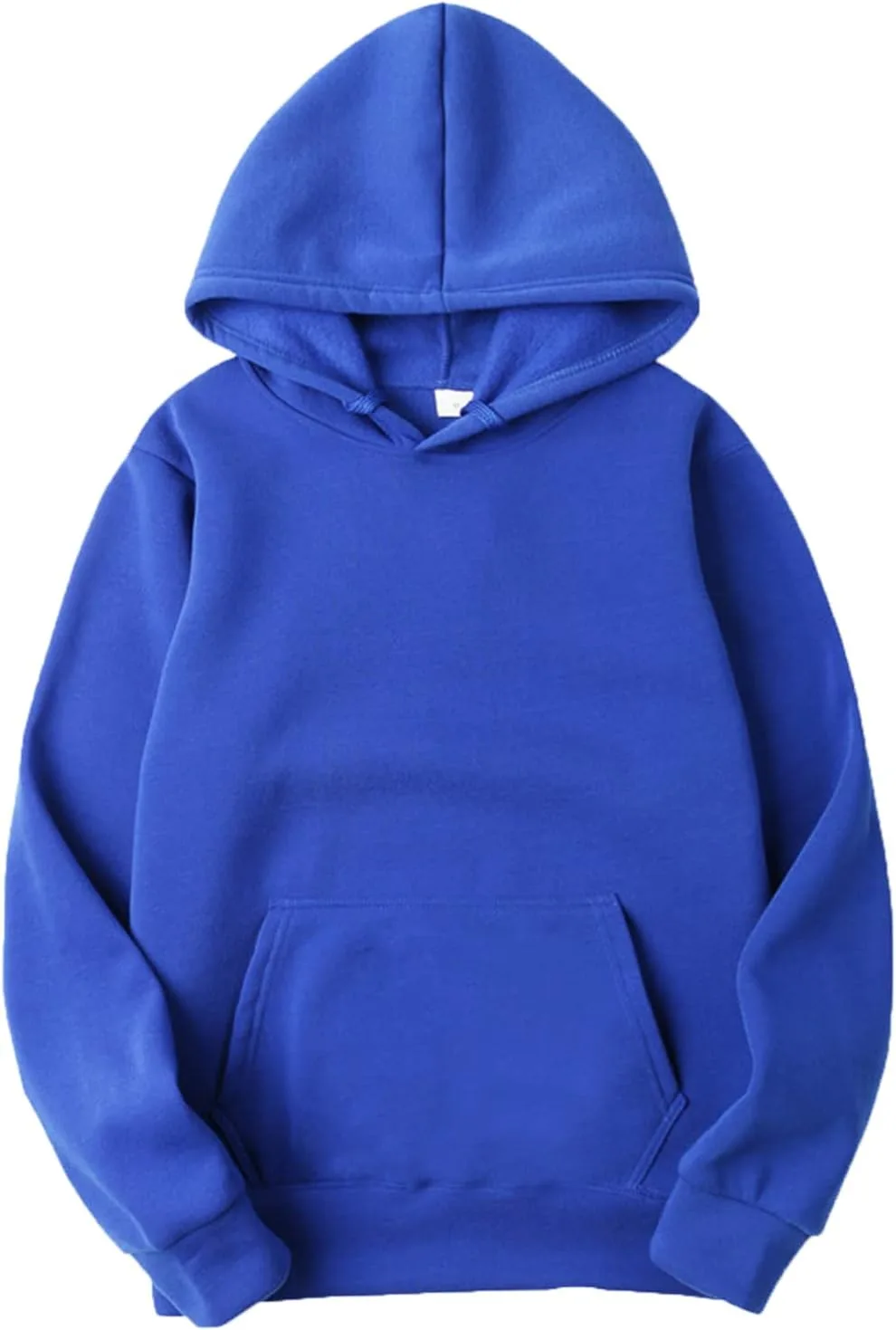 

Мужская однотонная толстовка с капюшоном на шнурке и карманами TiaoBug