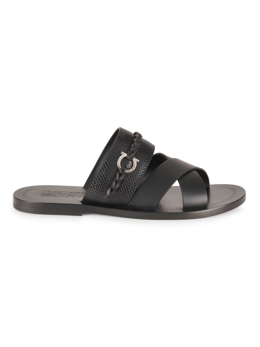 

Кожаные сандалии Gioto FERRAGAMO, черный
