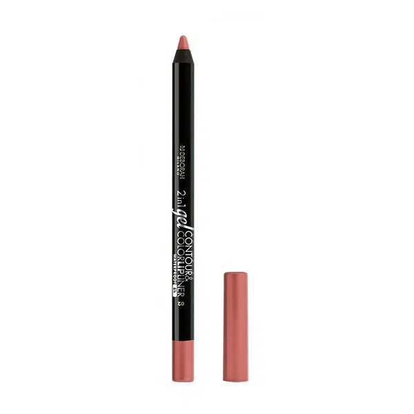 

Карандаш для губ 2In1 Gel Contour & Color Lipliner Deborah Milano, цвет nude brown