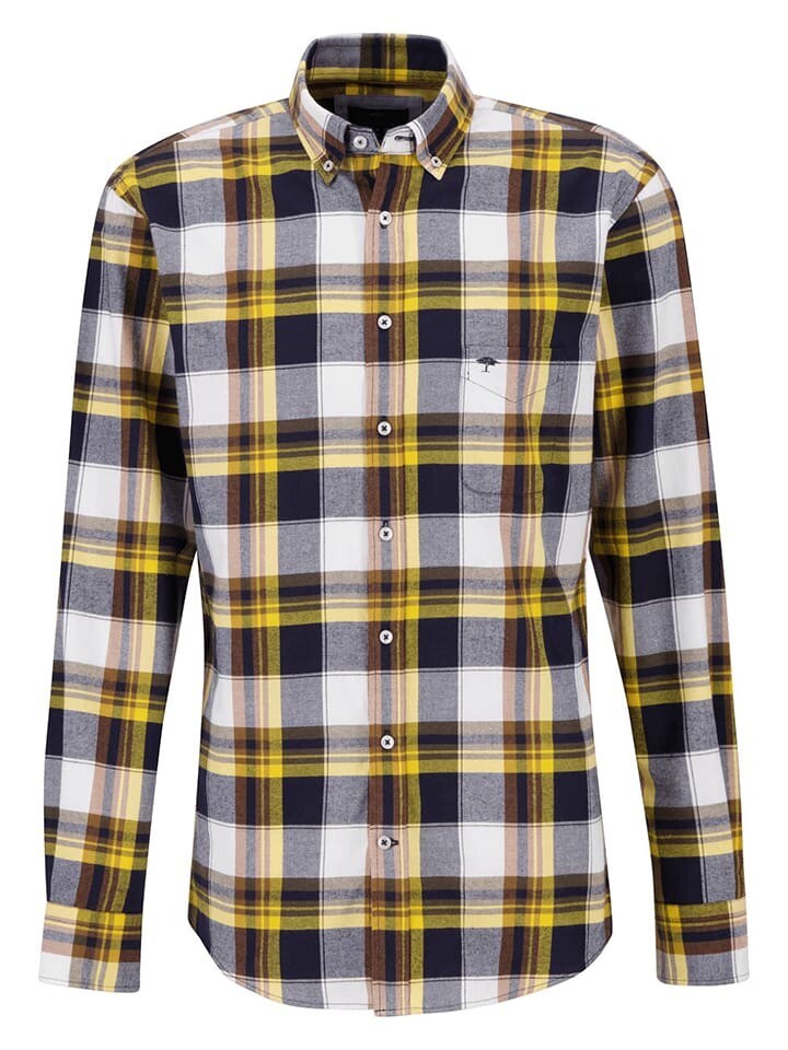 

Рубашка FYNCH-HATTON Casual fit, цвет dunkelblau/gelb/weiß