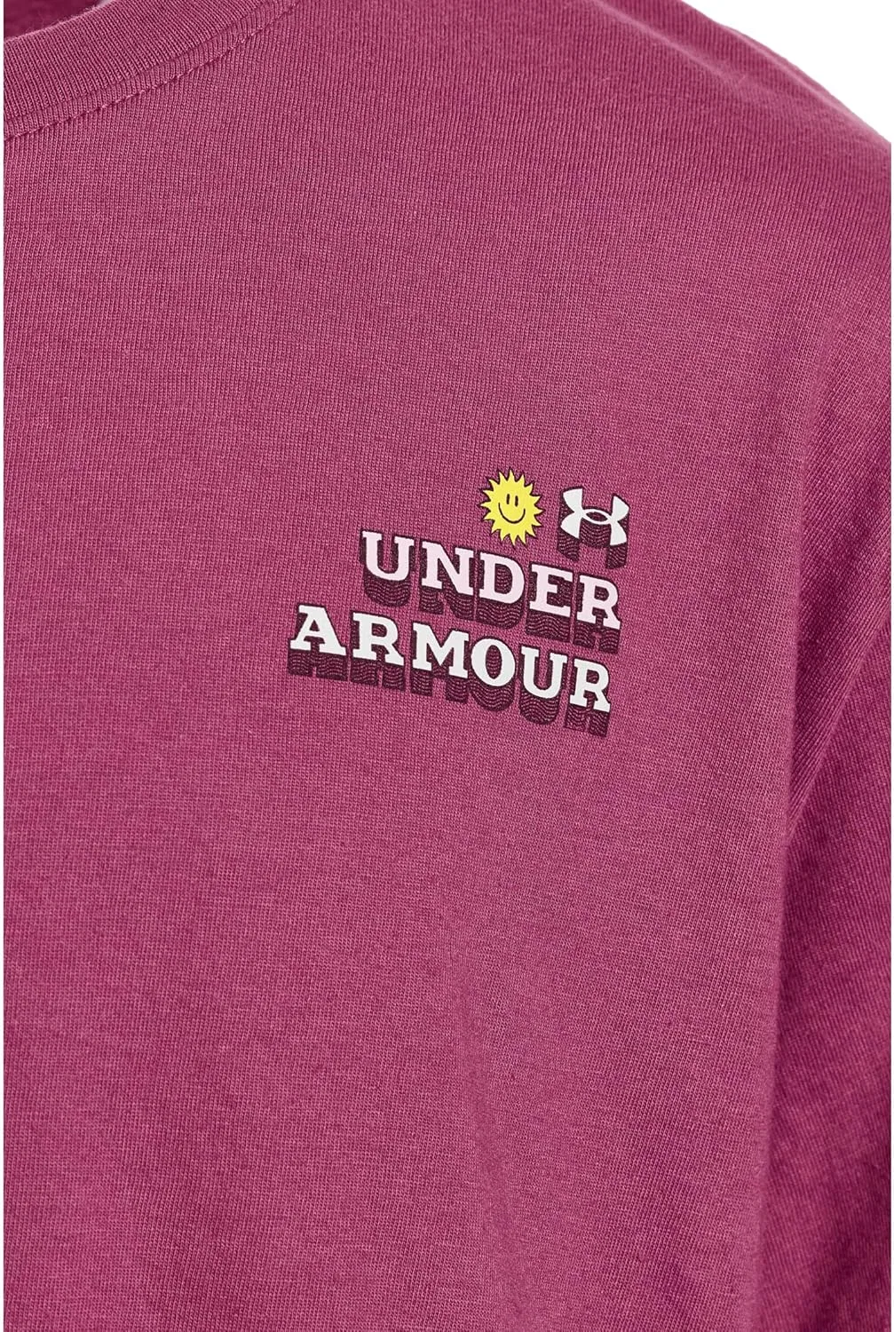 Футболка для активного отдыха Under Armour для девочек, Fuschia Dusk — фото 3